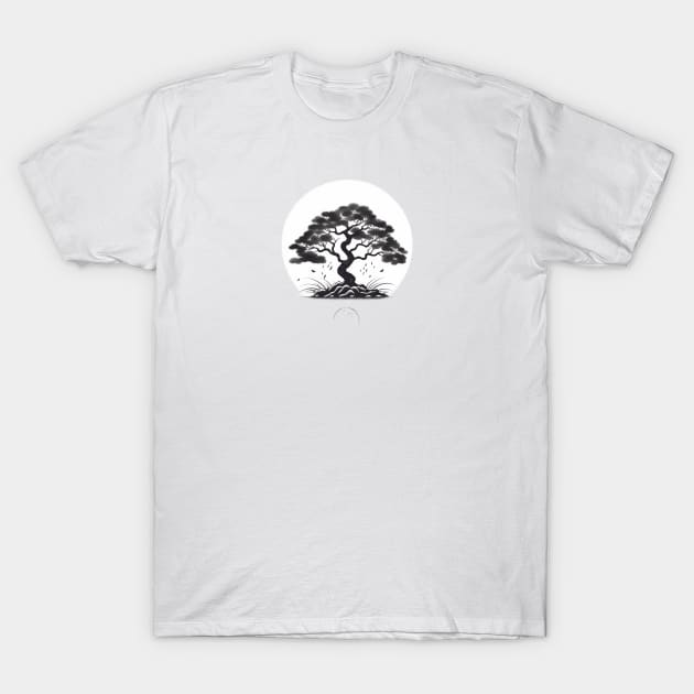 Ancient Bonsai: A Nod to Asian Tradition T-Shirt by Greenbubble